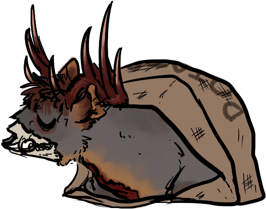 Jude Has A Blanketand Smol Has A Potato Sack - Illustration (567x463)