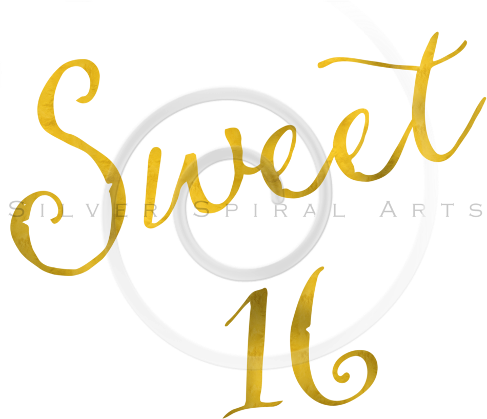 Sweet 16 Gold Faux Foil Metallic Glitter Sixteen Birthday - Sweet 16 Gold Faux Foil Metallic Glitter Sixteen Birthday (960x960)