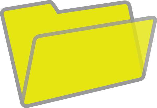 Yellow And Grey Folder Clip Art At Clker - Yellow Folder Clipart (600x414)