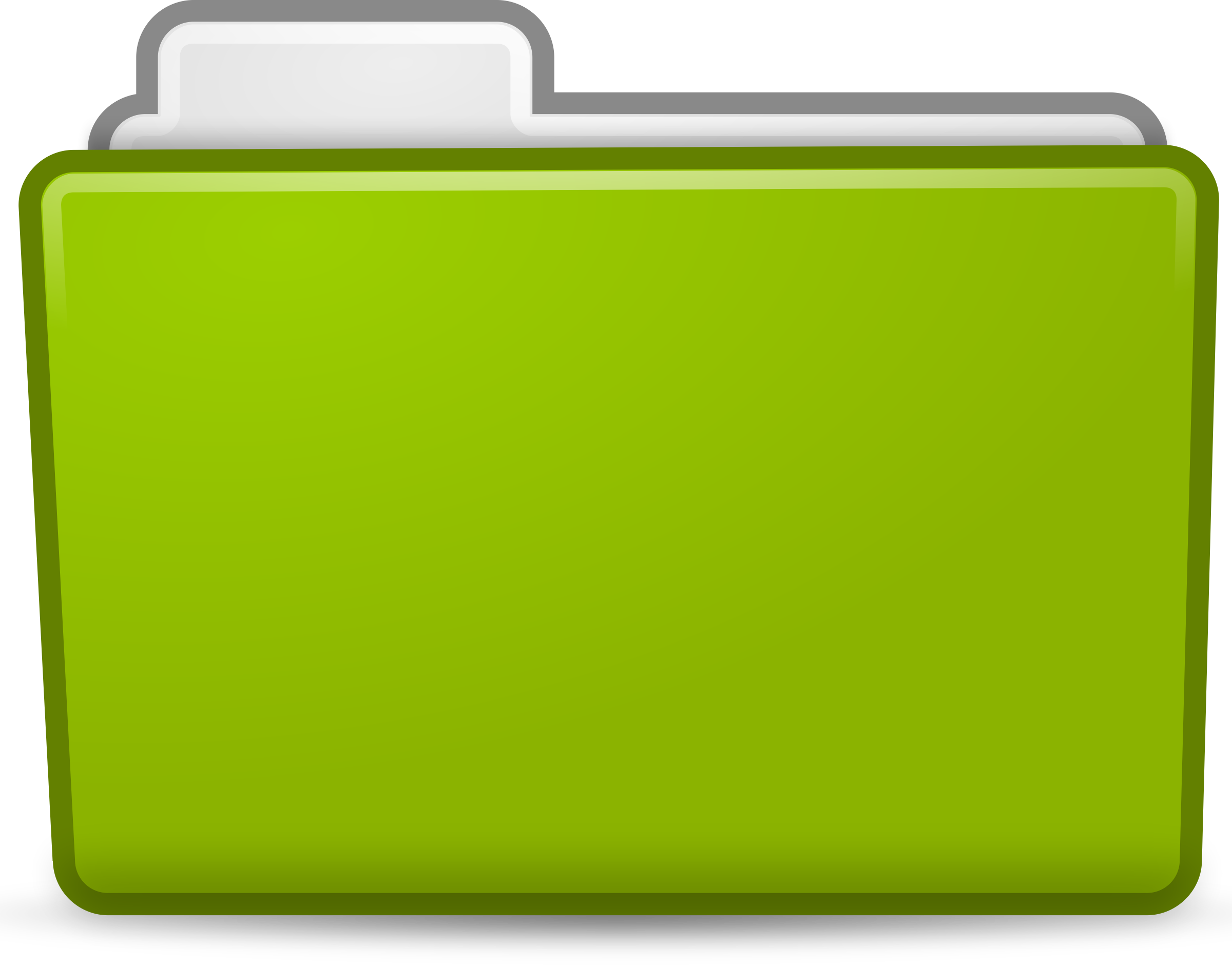 Folder-green - Green Folder Icon Png (2400x1879)
