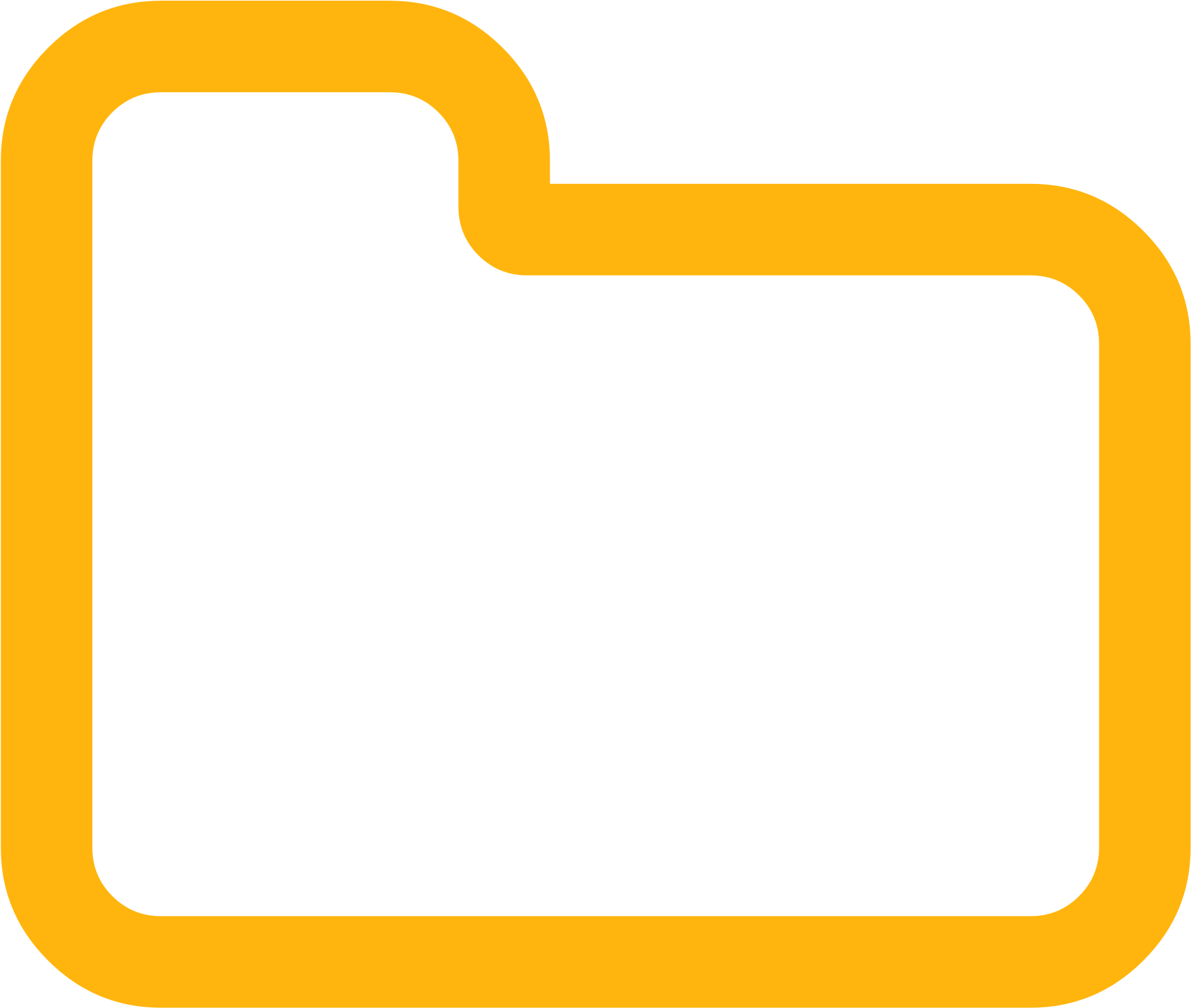 Folder Close Alt Font Awesome Yellow - Tibet (2000x2000)