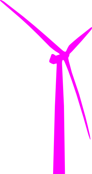 Wind Clipart Pink - Wind Turbine Clip Art (312x592)