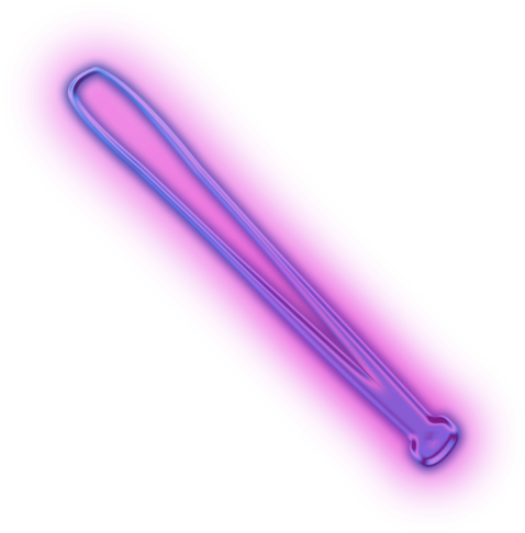 Baseball Bat Clipart Pink - Neon Baseball Bat Png (512x512)