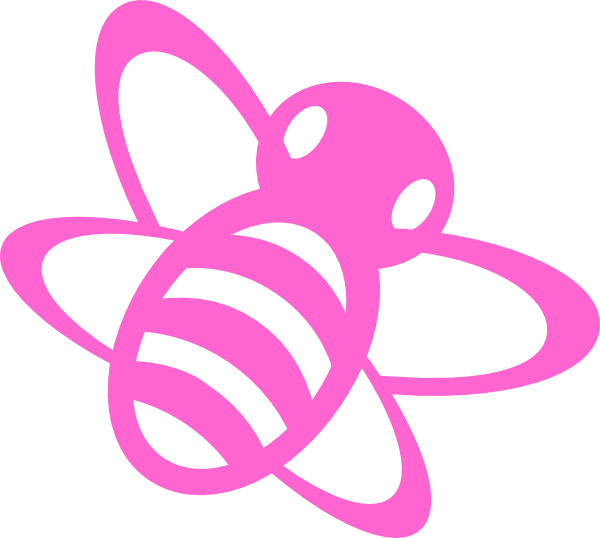 Bees Clipart Pink - Bumble Bee Clip Art (600x538)