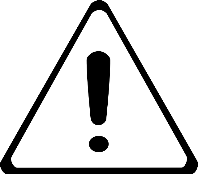 Exclamation Mark Png - Caution Sign Black And White (640x560)
