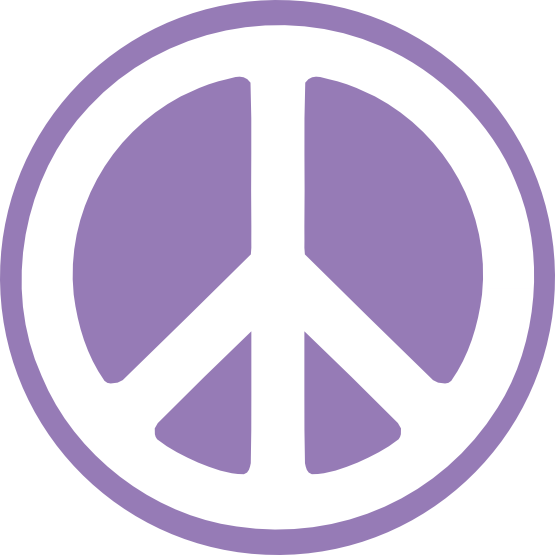 Peace Sign Symbol Clipart - Peace And Love White (555x555)
