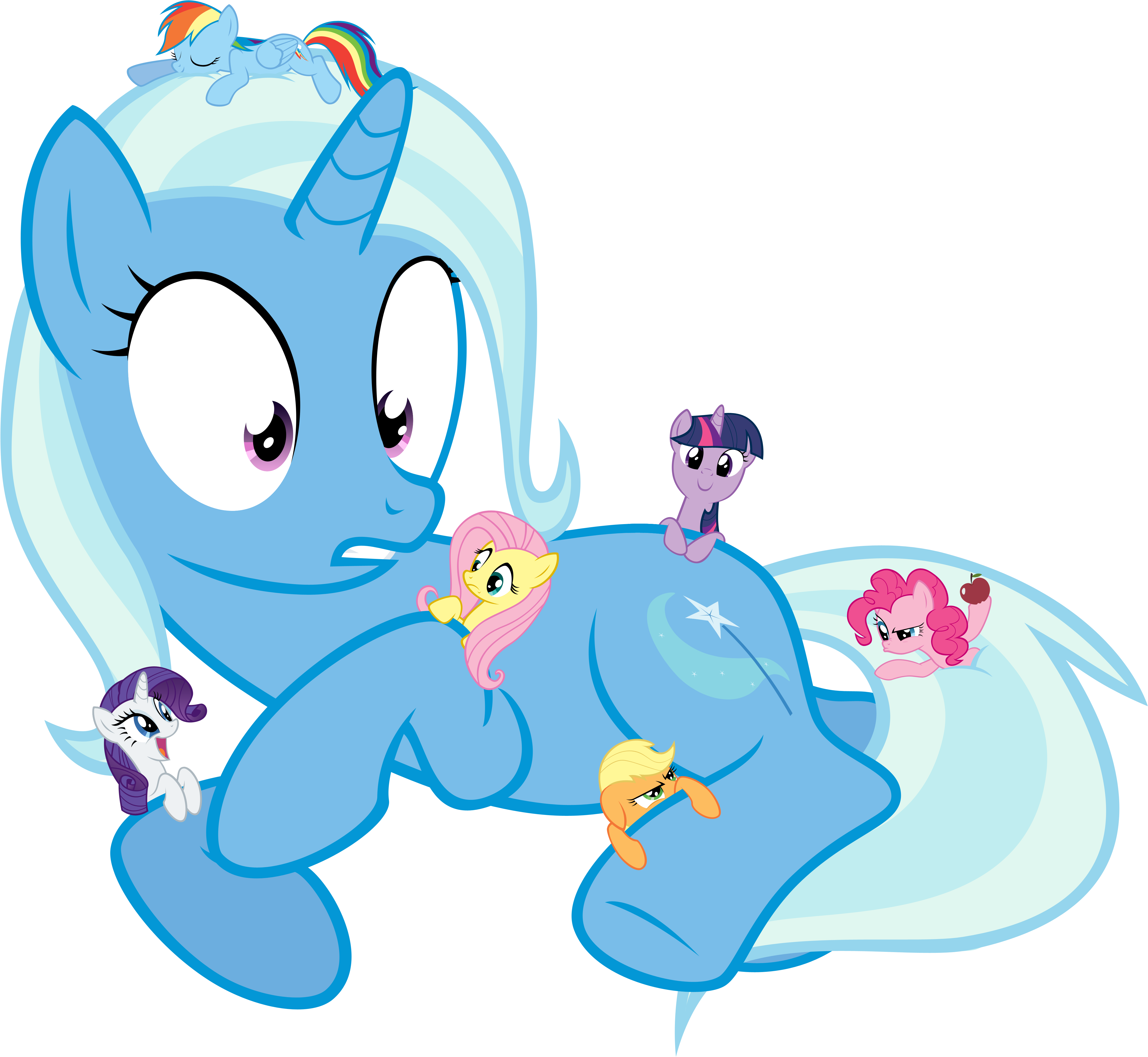 Rainbow Dash Twilight Sparkle Rarity Pony Spike Applejack - My Little Pony Trixie (5000x4592)