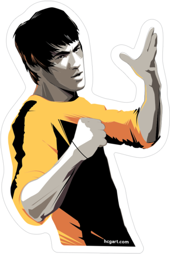 "lee" Sticker By Craig Drake - Way Of The Dragon ↩ Bruce Lee (900x900)