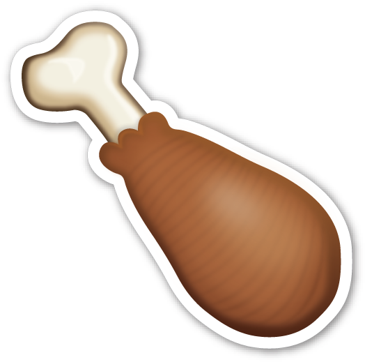 Poultry Leg - Emoji Chicken Leg Png (529x525)
