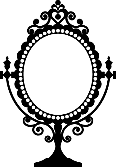 Ana Rosa - Vintage Mirror Clipart (374x539)