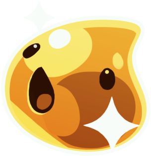 "get Rich Or Die Sliming" - Slime Rancher Gold Slime (350x350)