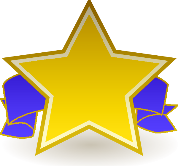 Ella Clipart Apdovanojimo &382vaig&382d&279 - Golden Star Award (600x561)