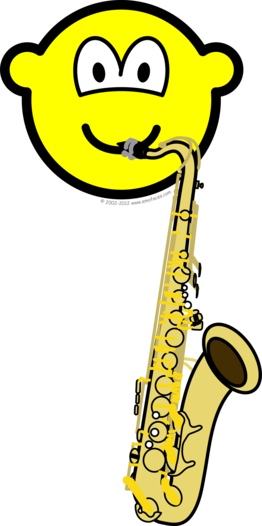 Saxophone Buddy Icon - Emoticon (262x526)