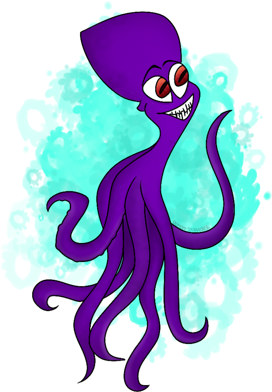 Dave The Octopus By Demon-seahorse - Illustration (1000x1500)