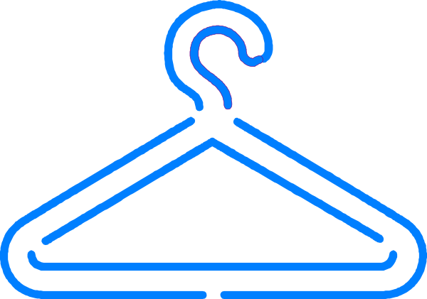 Blue Hanger Clip Art At Clker Com Vector Clip Art Online, - Blue Hanger Clipart (600x421)