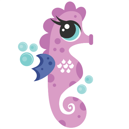 Seahorse Scrapbook Cut File Cute Clipart Files For - Scalable Vector Graphics (432x432)