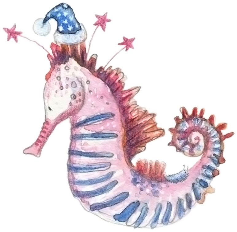 Jellyfish Sea Urchin Seahorse - Seahorse (772x757)