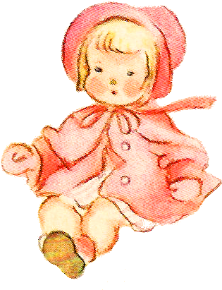 Vintage Baby Girl Clipart - Vintage Baby Girl Clipart (465x540)