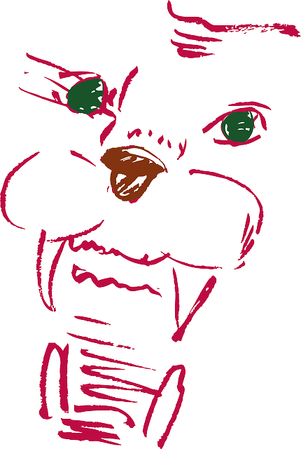 Outline, Face, Mouth, Tiger, Art, Animal, Fangs - Tiger (430x640)