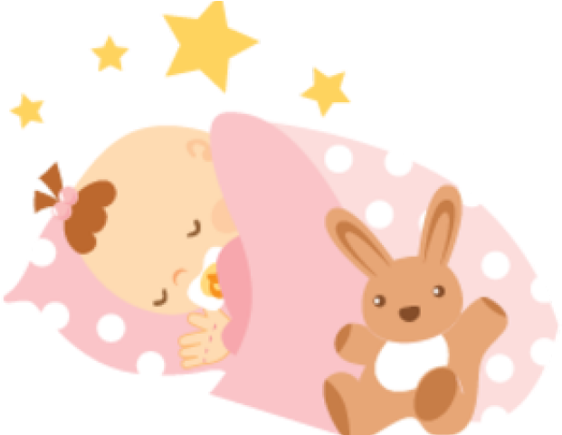 Baby Girl Clipart Sleeping - Baby Girl Sleeping Clip Art (640x480)