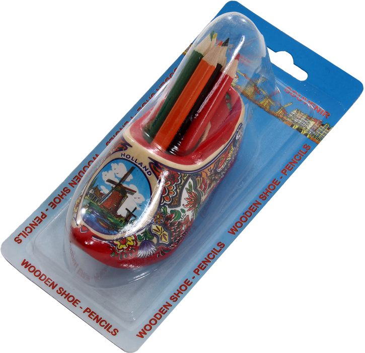 Klomp Rode Zool Potloden Met Puntenslijper In Blister - Speedboat (800x800)