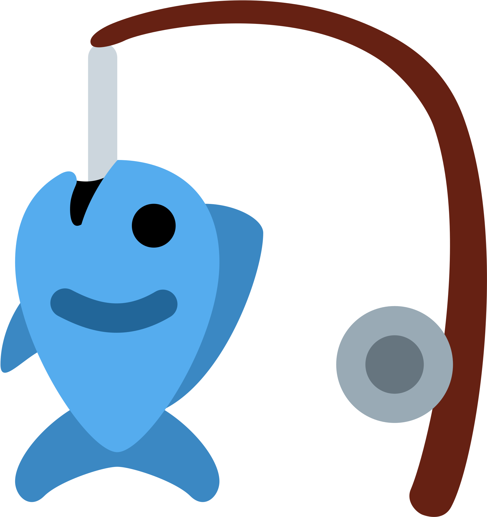 Fishing Pole And Fish, Fishing Rod - Animated Fishing Pole (2048x2048)