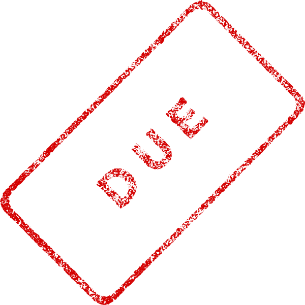 Top Images For Scanned Document Stamp On Picsunday - Due Stamp (600x601)