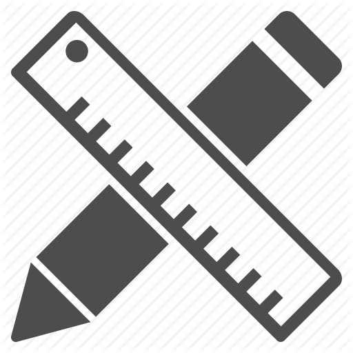 Ruler And Pencil Cross, Ios 7 Interface Symbol Icons - Pencil And Ruler Icon Png (512x512)