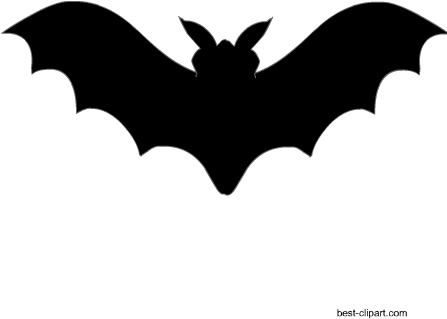 Big Black Bat Free Clip Art - Halloween (450x450)