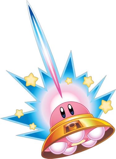 Laser Clipart Ufo - Kirby Battle Royale Abilities (375x512)