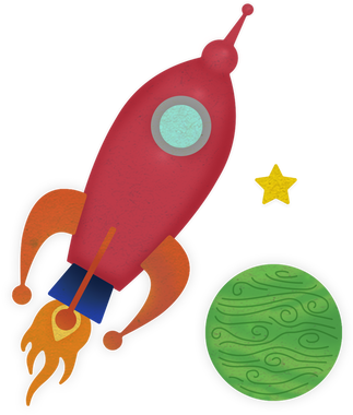 Retro Rocket Die Set Colored Image - Cheery Lynn Designs (500x500)