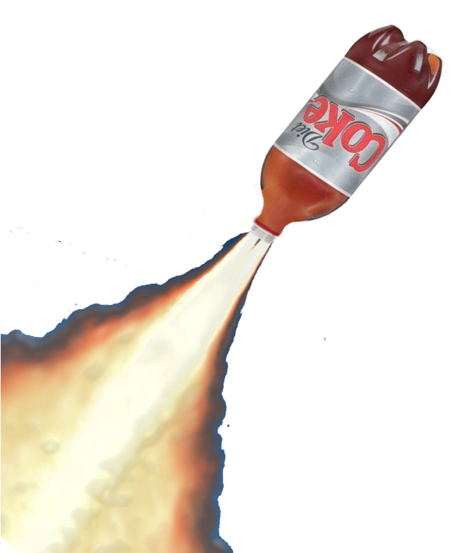 How To Build A Mentos And Diet Coke Roket - Diet Coke 2 Liter Bottle (686x794)