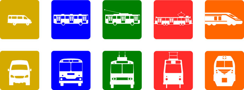 Medium Image - Public Transport Clipart (800x296)