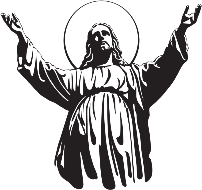 Silhouette Of Jesus Christ - God Clip Art (894x894)