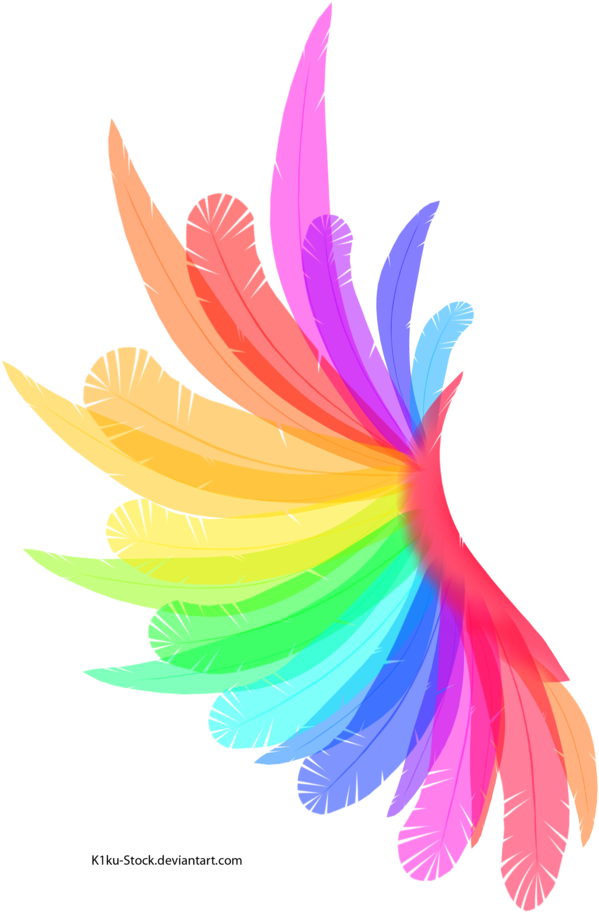 Transparent Rainbow Wing By K1ku Stock D5baau6 Feedyeti - Artsy Angel Wings Transparent (900x960)