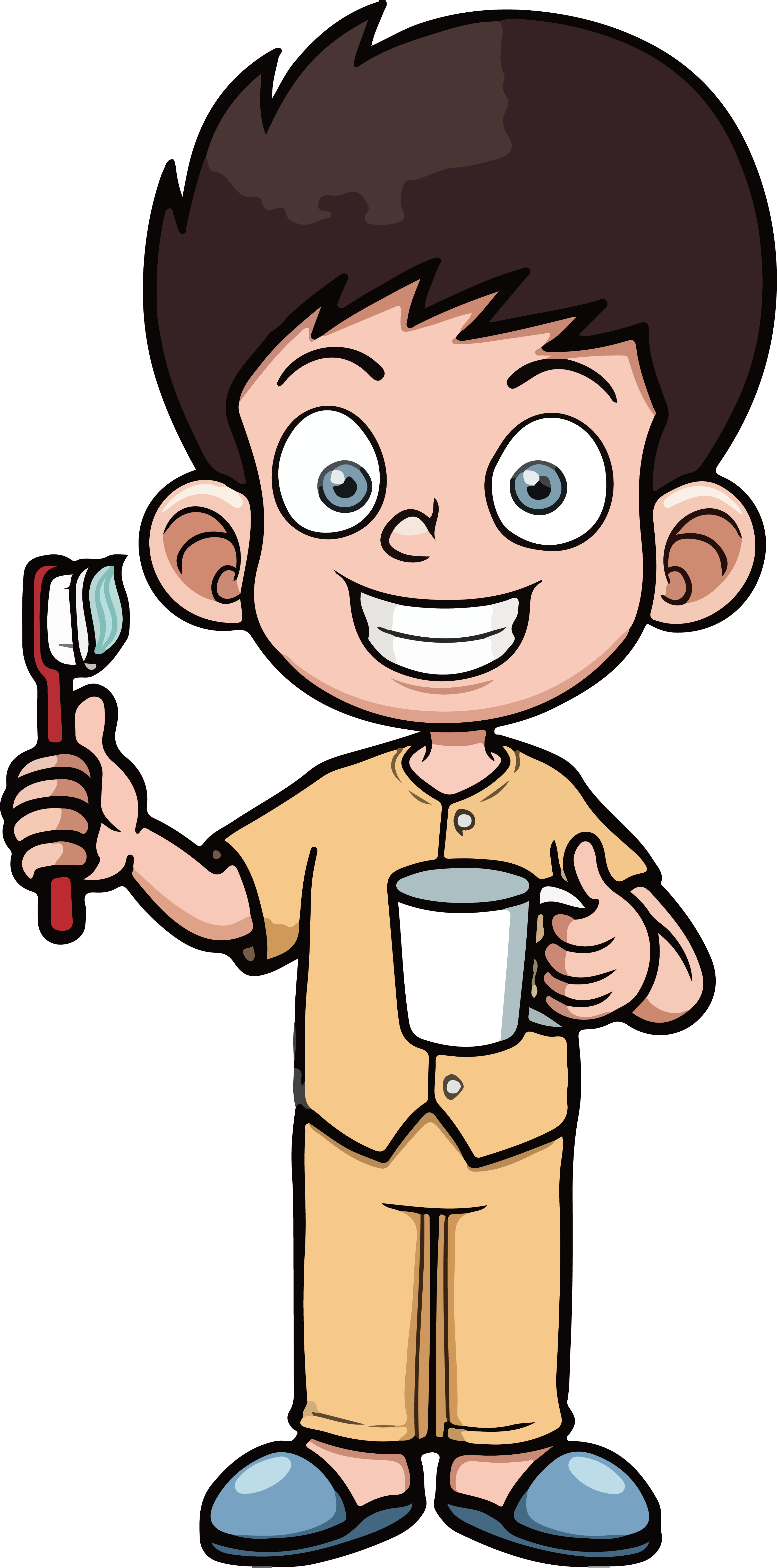 Tooth Brushing Dentistry Cartoon - Tooth Brushing Dentistry Cartoon (3017x6086)