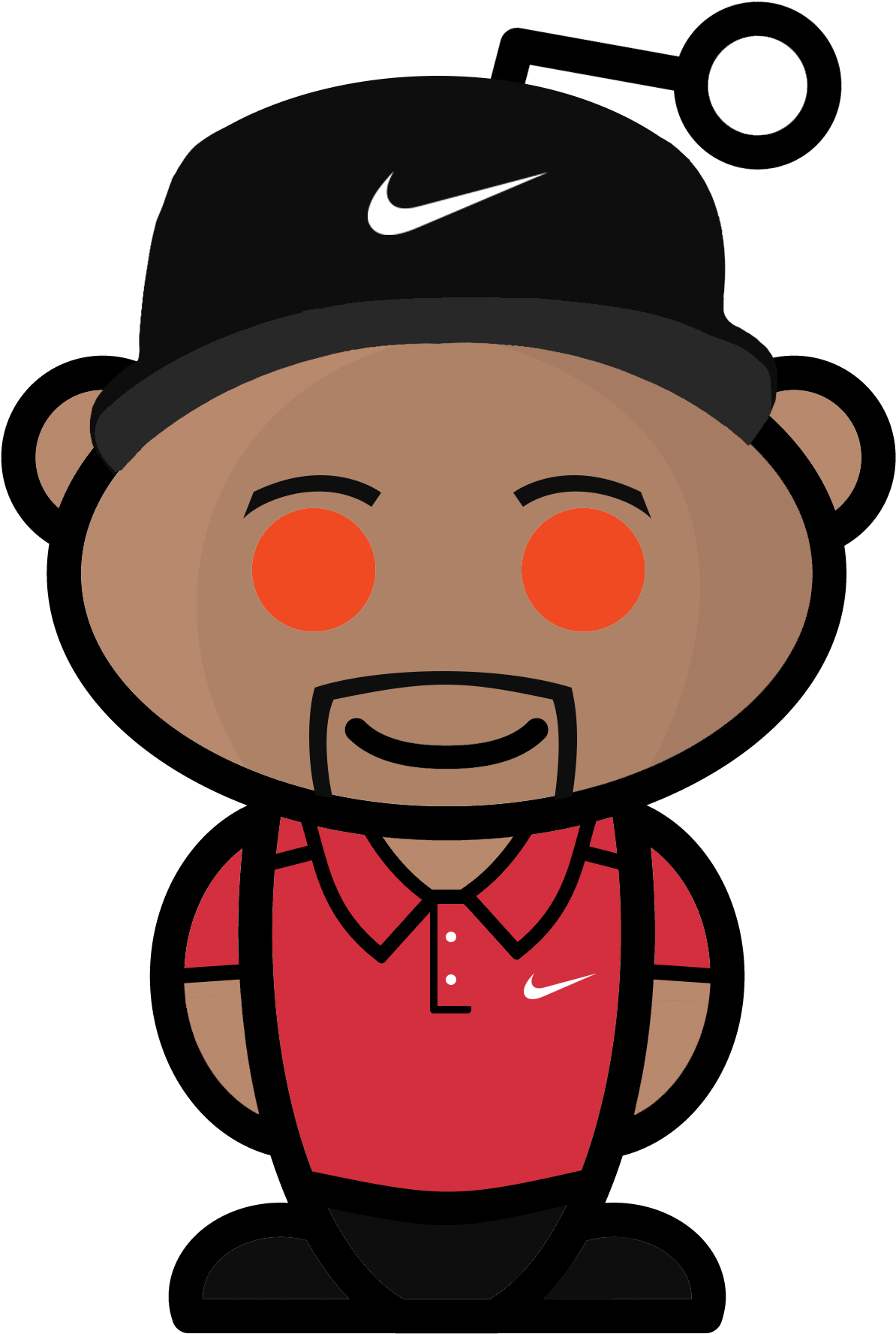 I Made A Tiger Woods Reddit Snoo - Joji (1800x1800)