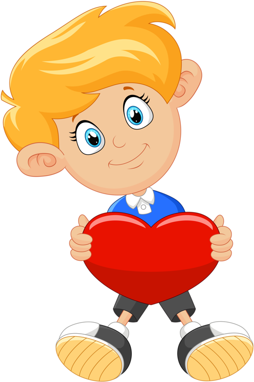 Personnages, Illustration, Individu, Personne, Gens - Cartoon Boy In Love (538x800)