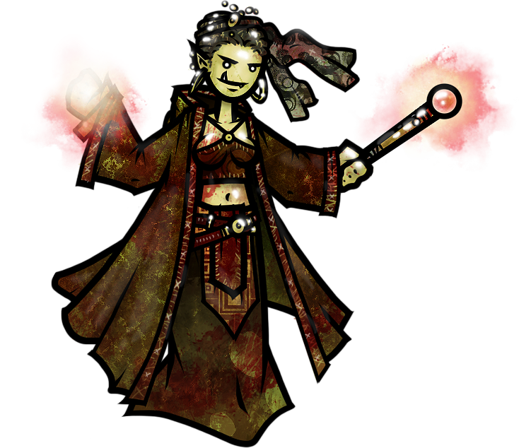 Half Orc Love - Half Orc Sorcerer Pathfinder (734x634)