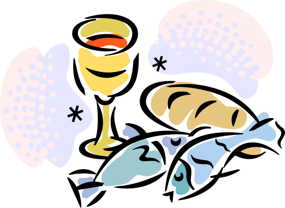 Vector Illustration Of Christian Religion Chalice Cup, - Fischessen (958x700)