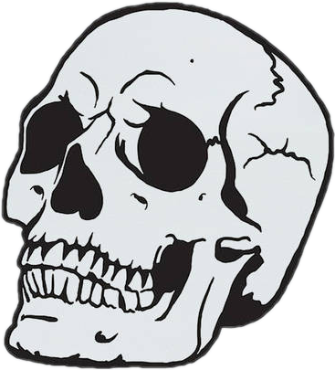 Skull Bones Aesthetic Goodmood Pic Blood Colour Color - Skull Vinyl Wall Sticker (367x405)