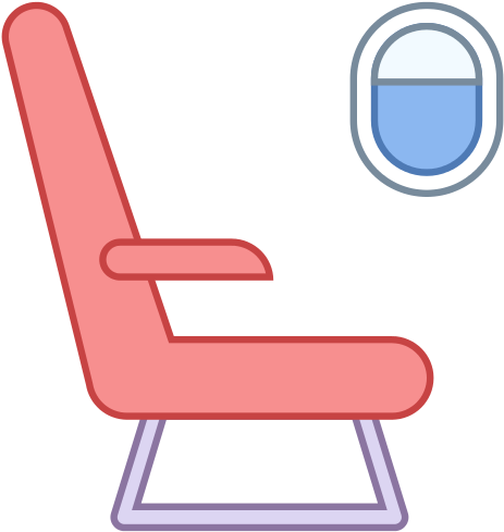 Ride Cartoon Clipart - Airline Seat Clipart (512x512)