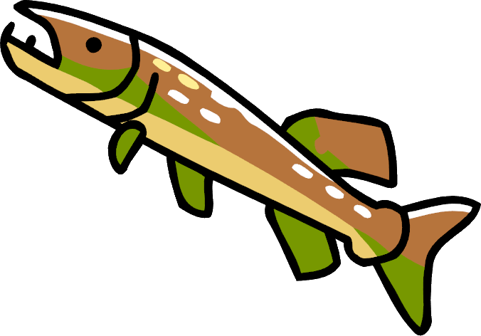 Pike - Cartoon Pike Png (676x472)