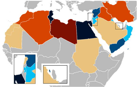 Arab Spring Countries Map (600x431)