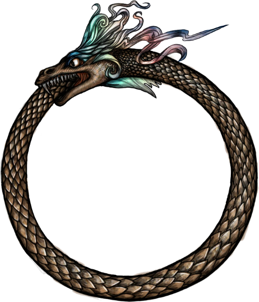 Es Un Símbolo Que Muestra A Un Animal Serpentiforme - Ouroboros Significado (523x610)