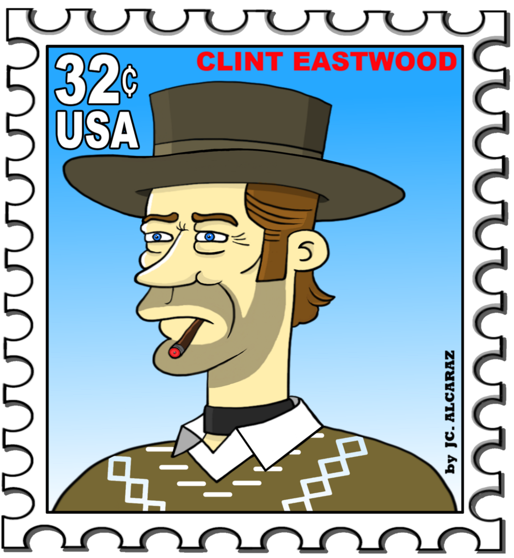 Sello Usa Clint Eastwood By Jcalcaraz Sello Usa Clint - Postage Stamp (1024x1100)