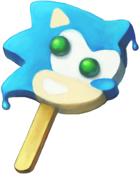 Mrenter 83 18 Sonic Popsicle By Cortoony - Cartoon Character Popsicles Png (600x600)
