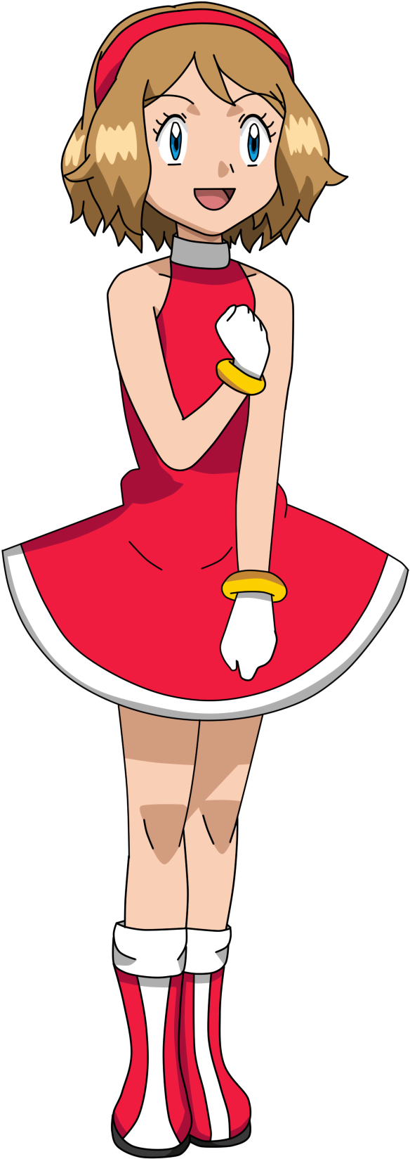 Pokemon Artwork - Pokemon Sonic And Serena (730x1700)