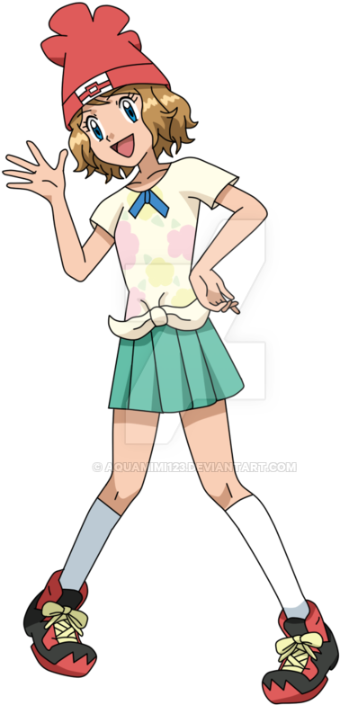 Serena Sun And Moon Fan Artwork By Aquamimi123 - Pokemon Sun And Moon Ash And Serena (600x840)