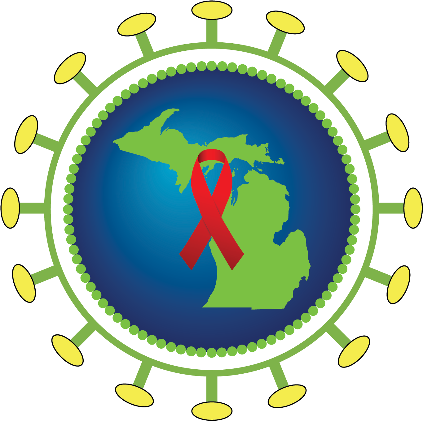 Hiv Consultation Program - Michigan Yellow Black Shower Curtain (1380x1380)